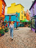 Up close shot of the town